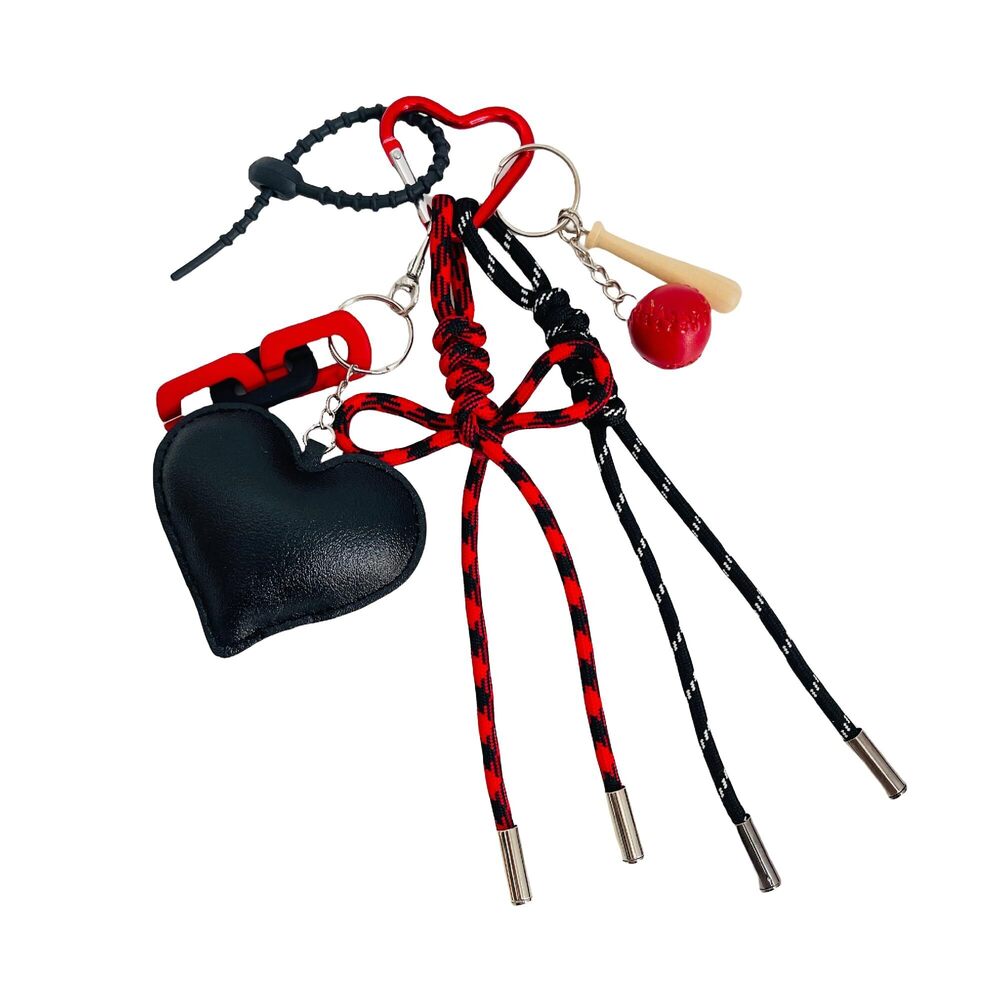 4739 Cute Heart Shape Keychain Bag Charms for Handbag Purse Backpack